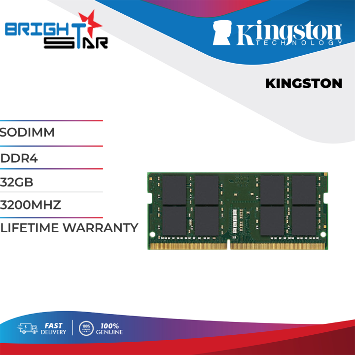 KINGSTON / SODIMM / DDR4 / 32GB / 3200MHZ / LIFETIME WARRANTY / Lazada