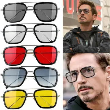 Buy BOJOD Retro Sunglasses Tony Stark Glasses Vintage Square Eyewear Metal  Frame for Men Women Iron Man Sunglasses Online at desertcartINDIA