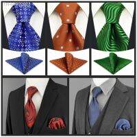 ﹊☍ Green 160cm 63 Extra Long Mens Tie Set Paisley Neckties and Pocket Square for Wedding Grey Gift Blue Christmas