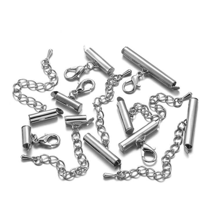 10set-lot-crimp-end-beads-slide-end-clasp-with-chain-buckles-tubes-slider-end-caps-connectors-for-diy-jewelry-making-accessories