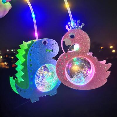 โคมไฟ LED ของจีนสำหรับเด็กโคมไฟแฟลชสามโหมดตกแต่งลายการ์ตูนของเทศกาลแฟลชรูปสัตว์สำหรับฤดูใบไม้ร่วง