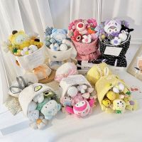 Sanrio Cinnamoroll Kuromi ตุ๊กตาช่อดอกไม้น่ารักน่ารักแฟนสาวสาวฮาโลวีนคริสต์มาสวันเกิดของเล่นสำหรับเด็ก