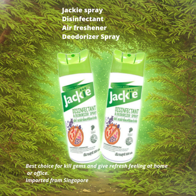 500ml. JACKIE DISINFECTANT SPRAY -AIR - FRESHElNER DEODORIZER SPRAY FRESH,SAFE &amp; CLEAN - 3 IN 1