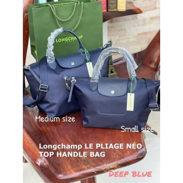 กระเป๋าสะพายรุ่นปรับสายได้-มีโลโก้-size-s-longchamp-le-pliage-neo-top-handle-bag-small-size