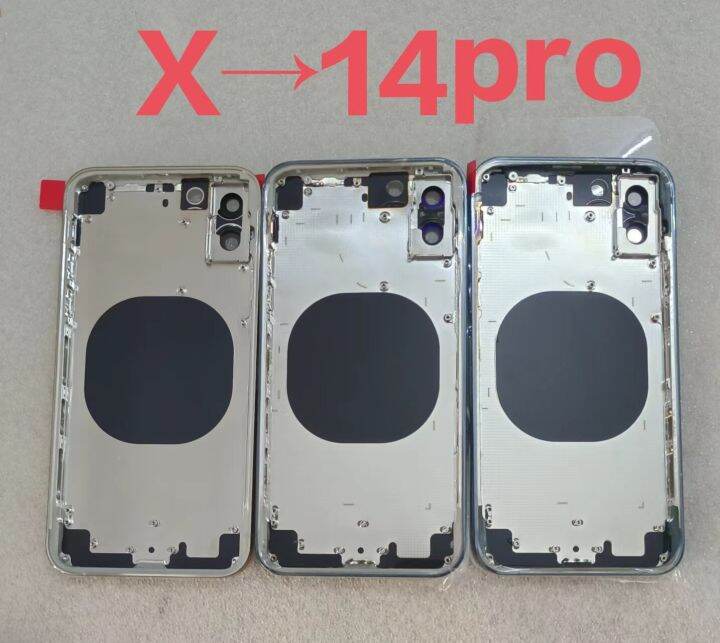 DIY Back Cover For iPhone X Like 14 Pro Door Housing + Middle Chassis
