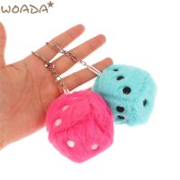 1pc Dice Plush Toy Pendant Soft Stuffed Doll Keychain Backpack Car Bag Key Ring Decor Kid Gift 6cm/2.36in