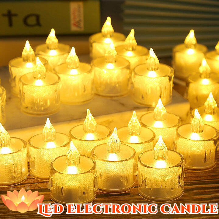 Transparent Battery Flameless Candles LED Candle,Halloween Candles
