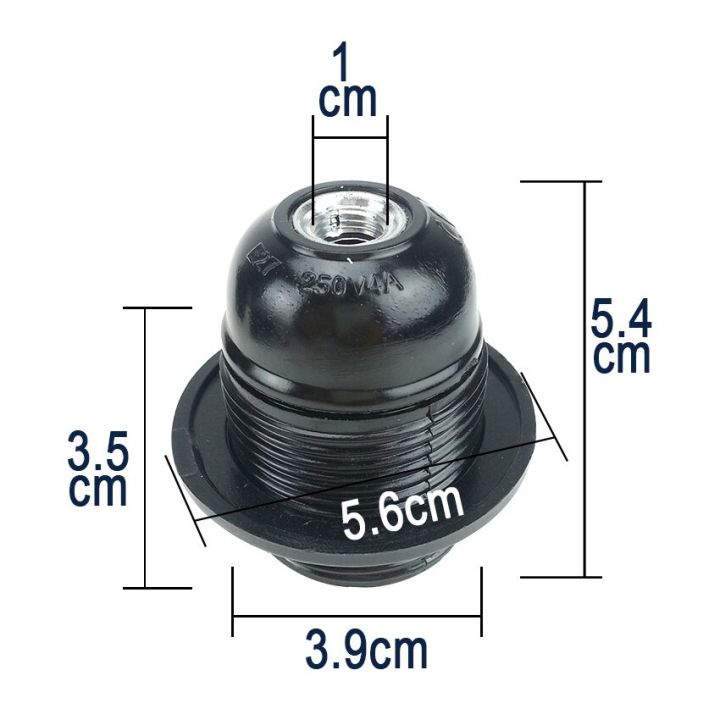 สกรู4a-ประหยัดพลังงานเบ้าวินเทจเบาฐานอะลูมิเนียม-ce-สีดำ-e27แบบเต็มฟันฐานฐานซ็อกเก็ตหลอดไฟโคมระย้า-led