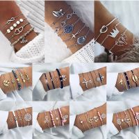 5PCS Bracelets Set Vintage Tassel Letters Beaded Bangles Bohemian Woven Bracelet for Women Statement Jewelry Accessories Gift Charms and Charm Bracele