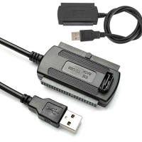 qnljgv USB 2.0 To IDE SATA Adapter Converter Cable For 2.5 3.5 Inch Hard Drive HD