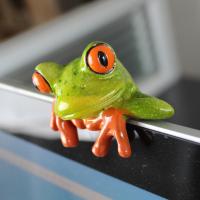 3D Frog Funny Car Office Desk Computer Decor Ornaments Miniatures Decorations  Landcrape Bonsai Garden Decor  Xmas Gift