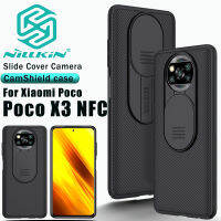 Nillkin เคสกล้องมือถือสำหรับ Xiaomi Poco X3 Pro X3 NFC PC เคสฝาหลังกระจกสไลด์เคสมือถือป้องกันกล้อง