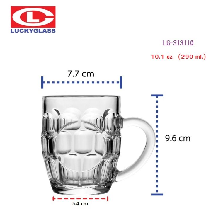 แก้วกาแฟ-lucky-รุ่น-lg-313110-marble-mug-10-oz-6-ใบ-ประกันแตก-แก้วหูจับ-แก้วมีหู-แก้วน้ำมีหูจับ-แก้วน้ำใสมีหู-แก้วมัค-แก้วกาแฟ-แก้วชาร้อน-ถ้วยน้ำชา-lucky