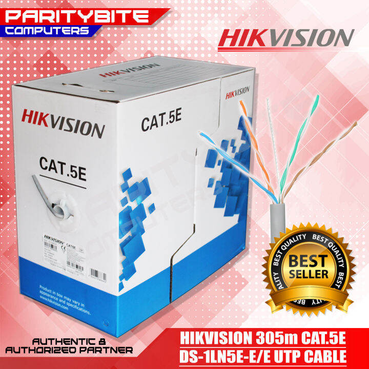 HIKVISION CAt5E DS1LN5EE/E UTP CABLE 305M Pure Copper Grey Lazada PH