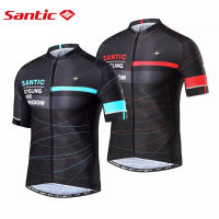 Santic เสื้อเจอร์ซีย์นักปั่นสำหรับผู้ชาย,เสื้อปั่นจักรยานแขนสั้นเสื้อเจอร์ซีย์ปั่นจักรยานสำหรับผู้ชายระบายอากาศได้ดีสำหรับ MTB K7M2026