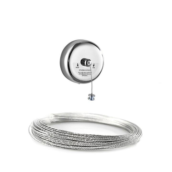 Telescopic Stainless String Wall Hanging Clothesline Hotel Retractable ...