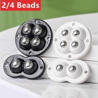 2/4 Beads Self-Adhesive Caster Wheels Furniture Caster Swivel Caster Wheel 360 Degree Rotating Rollers for Furniture Moving Tool