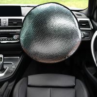 hot【DT】 1Pcs Car Steering Cover SunShade Aluminum Film Reflective Insulation Interior Accessories