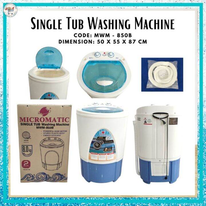 Micromatic Single Tub Washing Machine 8.5kg / Heavy duty / Large Capacity Lazada PH
