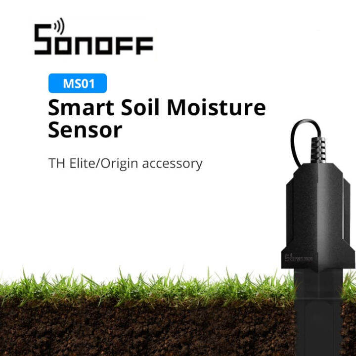 sonoff-ms01-wifi-สมาร์ทเซ็นเซอร์ความชื้นในดินพร้อมอะแดปเตอร์-rj9-home-soil-hygrometer-การตรวจจับความชื้นสำหรับ-sonoff-th-eliteorigin