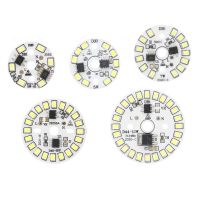 YUHANY 5ชิ้นชิป LED กลม5ชิ้น/ล็อต AC 220V บอร์ด PCB ไดรเวอร์3W 5W 7W 9W 12W อุปกรณ์โคมไฟทำเล็บชิปหลอดไฟหลอดไฟชิป LED