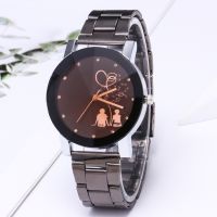 Casual Steel Band Couple Back Quartz Watch Small Dial Steel Strap Vintage Luxury Belt Watch  Men Women Watch Pareja Relogios Belts