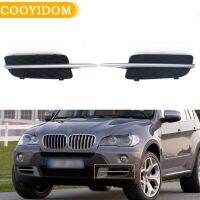 Car Front Bumper Grille Insert Trim Fog Light Cover Frame For BMW X5 E70 X6 E71 2007-2010 Fog Lamp Grill Frame Panel Cover