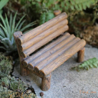 Miniature Fairy Garden Bench Wooden look Resin Mini Park Bench Fairy Garden Supplies Ornaments Accessories Dollhouse Furniture