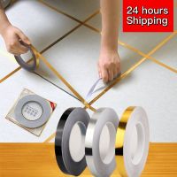 20M Gold black Self-Adhesive Tile Stickers Tape Floor Waterproof Wall Gap Sealing Strip Tile Beauty Seam Sticker Home Decoration Vinyl Flooring