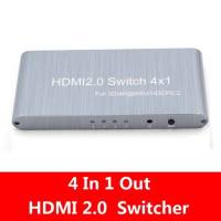 HDMI 2.0 Switcher Full HD 4K x 2K HDMI 2.0 Switcher 4X1 4 in 1 OUT สำหรับ HDTV DVD PS3 สนับสนุน HDCP 2.2