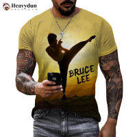 จีน Kung Fu Super Star Bruce Lee พิมพ์3D เสื้อยืดผู้ชายผู้หญิงลำลอง O-Neck แขนสั้นแฟชั่น Cool Harajuku St. YLE Tops