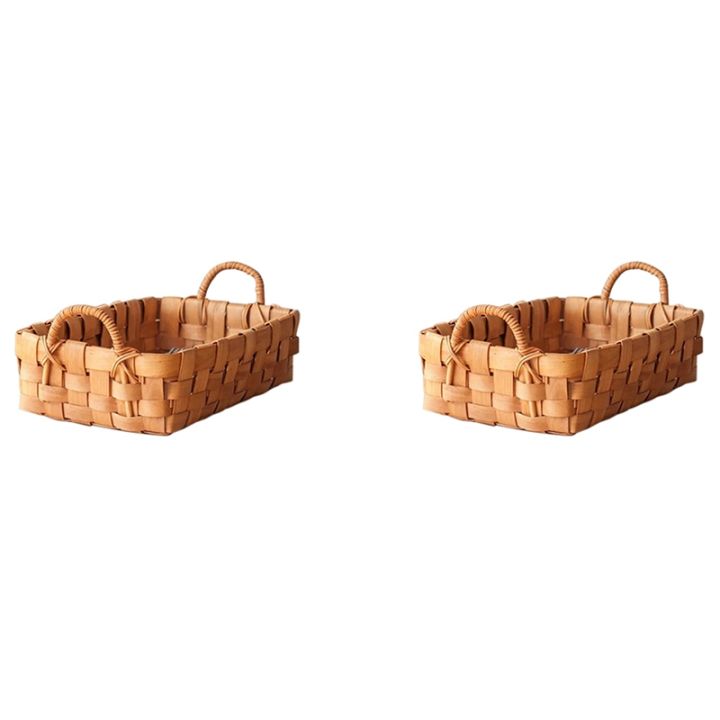2x-hand-woven-bread-fruit-basket-and-serving-trays-for-dining-coffee-table-kitchen-counter-with-handle