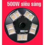 Đèn năng lượng mặt trời 500w, đèn ufo den nang luong mặt trời sân vườn trụ