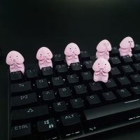 Spoof Funny Personality Keycap Pink Tintin Creativity Accessories Cartoon Mechanical Keyboard Single Keycaps Replacement Part