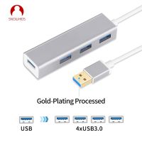 ™ Snowkids USB 3.0 Hub Splitter Adapter Alluminum Shell High Speed for Laptop Desktop Hub for Dell HP Surface MacBook