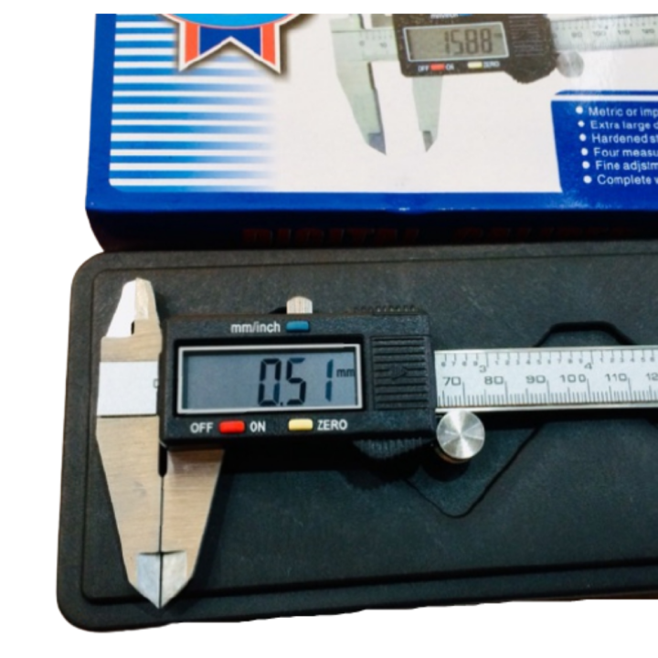 measuring-เวอร์เนียร์ดิจิตอล-6-นิ้ว-150mm-เวอร์เนีย-พร้อมกล่อง-digital-vernier-caliper-ตัวเครื่องโลหะ-พร้อมถ่าน-เวอเนีย-เวอเนียร์-เวอร์เนีย