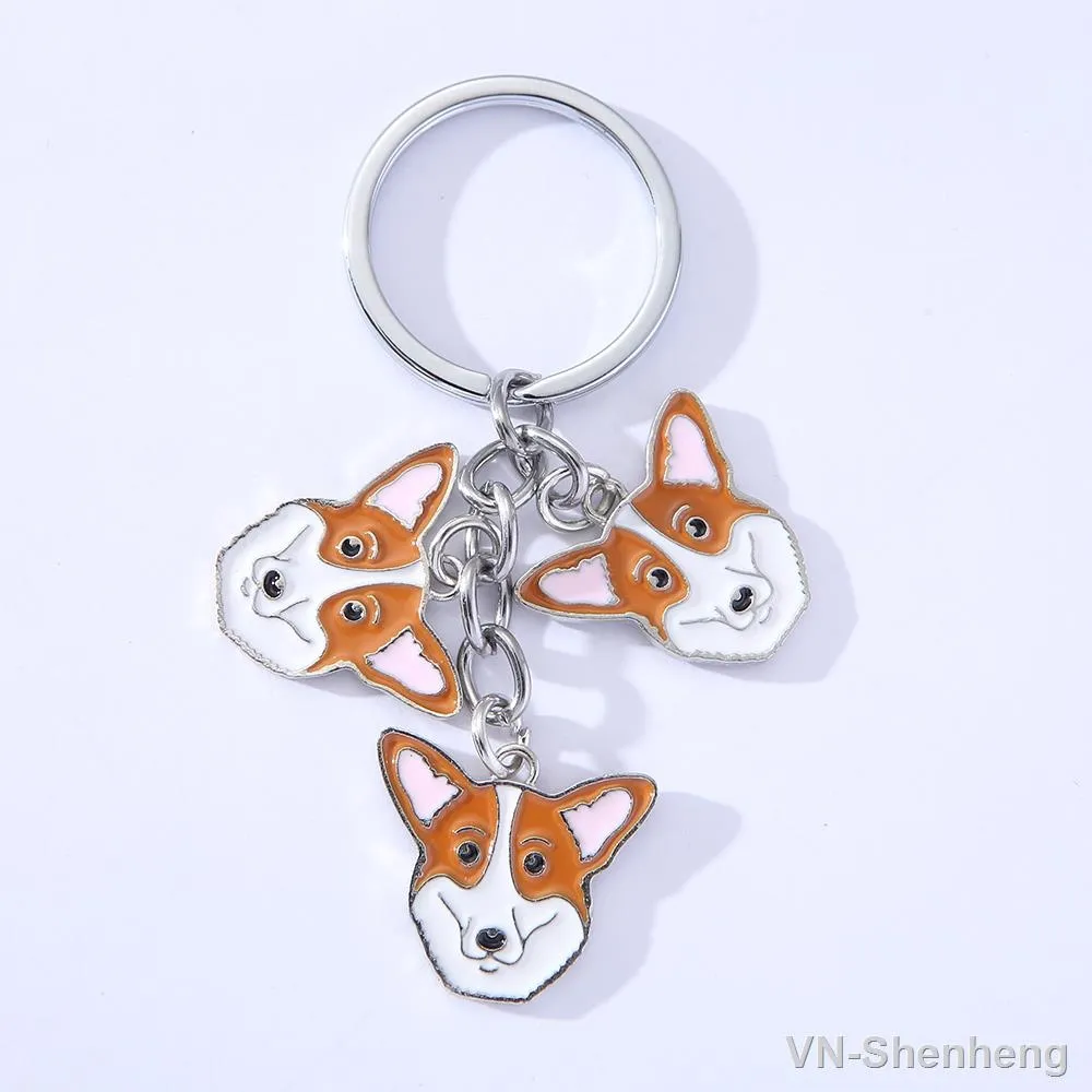 hot】✑™ New Pet Dog Keychain Pendant Bag Car Keyrings Cute Animal ...