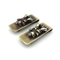 Outdoor Small Tool Copper Brass Hellboy EDC Paper Clip Money Card Holder