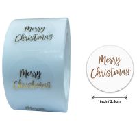 50pcs Round Clear Merry Christmas Stickers Thank You Card Box Package Label Sealing Stickers Wedding Decor Stationery Sticker Stickers Labels