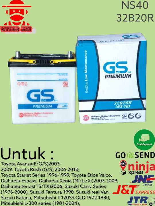 aki mobil avanza, /xenia merek GS basah type ns40 12volt - 32 amper