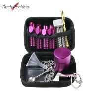 R&amp;R Aluminum Metal Snuff Snorters Dispenser Container Plastic Funnel Poon + Storage Container Stash Jar + Plastic Smoking Set Pipe Fittings Accessorie