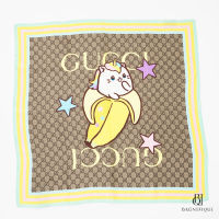 GUCCI SCARF GG 65 CM BROWN BANANA GG MONOGRAM