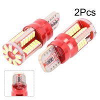 【สีน้ำเงิน】หลอดไฟไฟด้านข้างลิ่ม T10 W5W 12V สีขาว2ชิ้นซีนอน501 57 SMD CANBUS Car