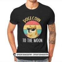 Bitcoin Cryptocurrency Art Dogecoin To The Moon Crypto Coin Tshirt Mens Tops Plus Size 100% Cotton O Neck T Shirt XS-6XL