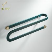 Green gold s shape bathroom towel rack towel bar towel shelf holder space aluminum material