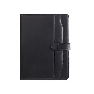 Portfolio Folder, Women Business Document Organizer Size with Pad for Interview, Conference Black