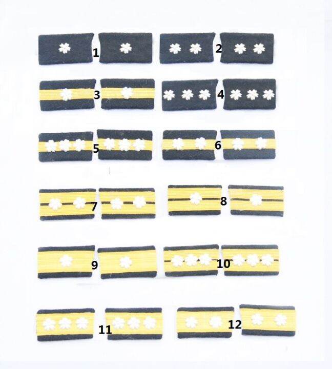 tomwang2012.WWII WW2 Imperial Japanese Navy officer Rank Collar Tabs
