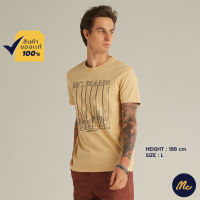 Mc Jeans เสื้อยืดแขนสั้นผู้ชาย คอกลม สีน้ำตาลเบส MTSZA07