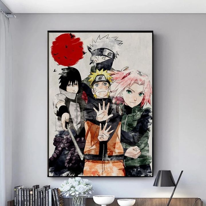 Naruto Japanese Anime Poster Anime Character Printing Wall Art Canvas  Painting Prints Home Bedroom Wall Painting Decoration MurA1 | Lazada