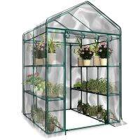 PVC Warm Garden Tier Mini Household Plant Greenhouse Cover Waterproof Anti-UV Protect Garden Plants Flowers (Without Iron Stand)